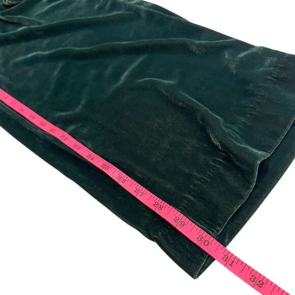 A New Day Womens Emerald Green Velvet Trouser Pants, Plus 17 - Picture 9 of 12